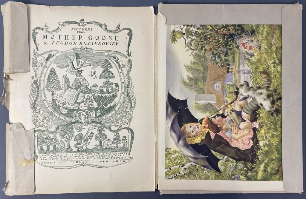 Feodor Rojankovsky Mother Goose Prints Golden Portfolio of six prints based on Mother Goose rhymes, (1 of 9)