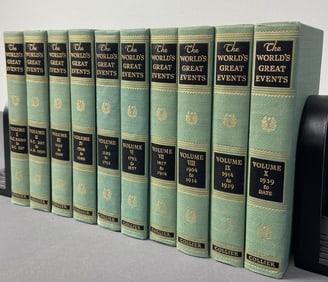 World's Great Events Ten Book Set 1948 The World's Great Events in ten volumes, from 5000 BC to 1948