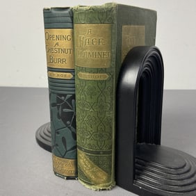 19th C. Antique Books by EP Roe Set of Two Opening a Chestnut Burr, published by Dodd Mead &