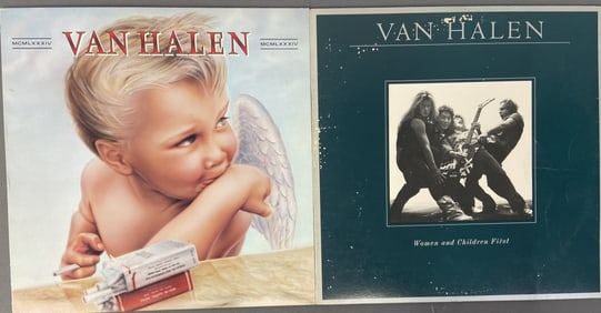 Van Halen Vinyl LP Record Albums & Poster 1984, Warner Brothers 23985-1, 1984.