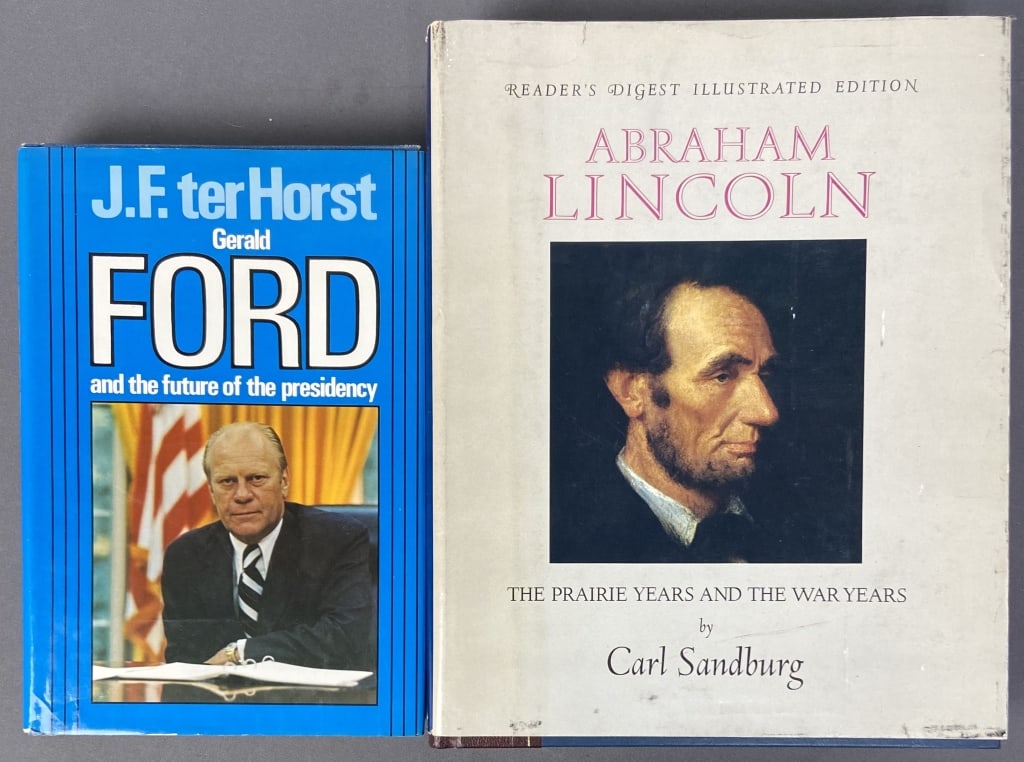 President Biographies Lincoln & Ford Books Gerald Ford and the Future of the Presidency by JF ter: Gerald Ford and the Future of the Presidency by JF ter Horst. Published by The Third Press, 1964 first printing. Remnants of name plate on front interior end page. Abraham Lincoln the Prairie Years an