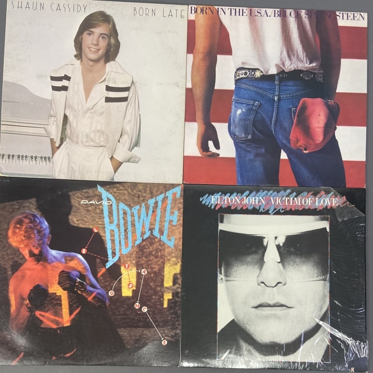 Vinyl Records Bowie, John, Springsteen, Cassidy Elton John Victim of Love, MCA Records MCA-5104, (1 of 6)