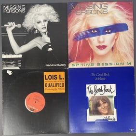 Missing Persons, Melanie, & Lois L Vinyl Records Four records by female artists, all include paper
