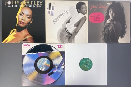 Jody Watley Vinyl Records Set of Five Whenever the Remixes, Peace Bisquit Discs PBD 107,