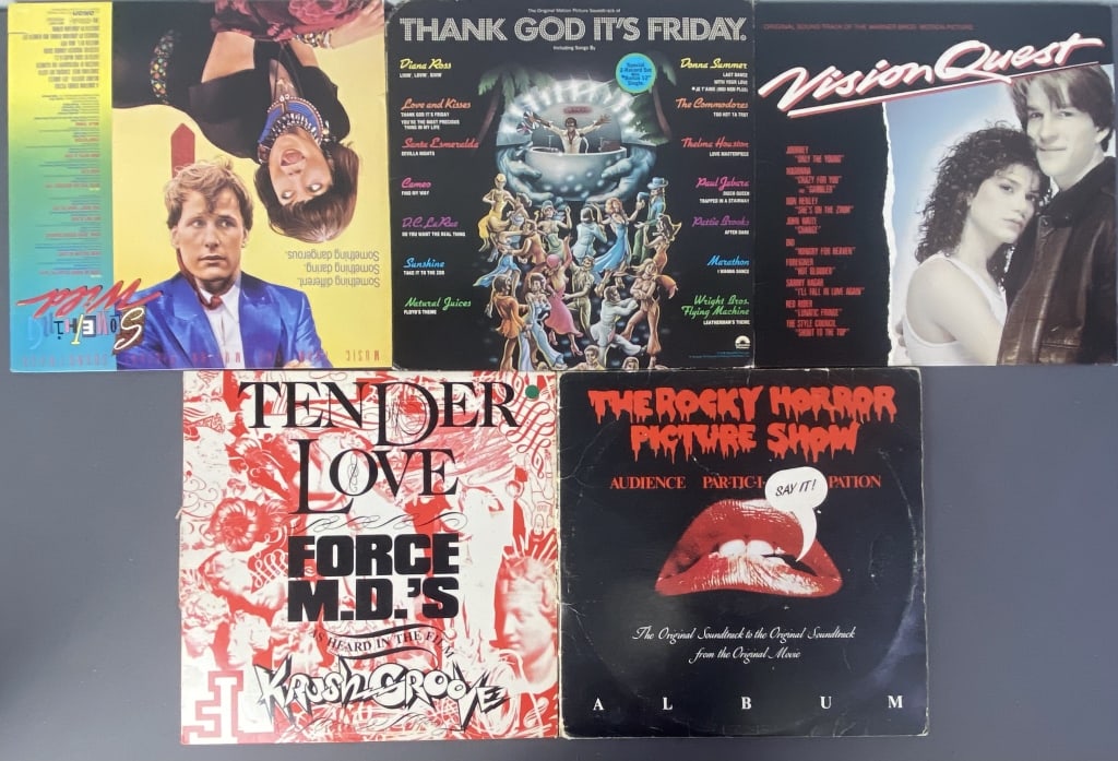 Movie Soundtrack Vinyl Albums Set of Five Rocky Horror Picture Show Audience Participation Album, (1 of 12)