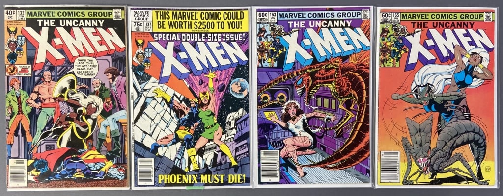 X-Men Comic Books 132, 137, 163, 165 Four X-Men Comic Books published by Marvel Comics. All come (1 of 10)