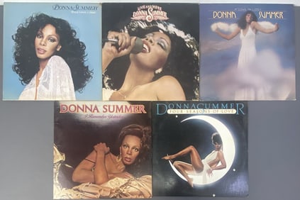 Donna Summer Vinyl LP Records Set of Five I Remember Yesterday Casablanca Records NBLP 7056,