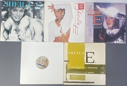 Sheila E Vinyl Records Lot of Five The Glamorous Life, Warner Brothers PRO-A-2167,