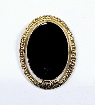 Winward 12K Gold Filled Onyx Mourning Pendant Pendant weighs 4.8 Grams: Pendant weighs 4.8 Grams
