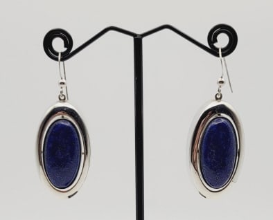 Jay King Sterling Turquoise Reversible Earrings Earrings Weigh 20.8 Grams: Earrings Weigh 20.8 Grams Metal Not Stamped Turquoise & Lapis