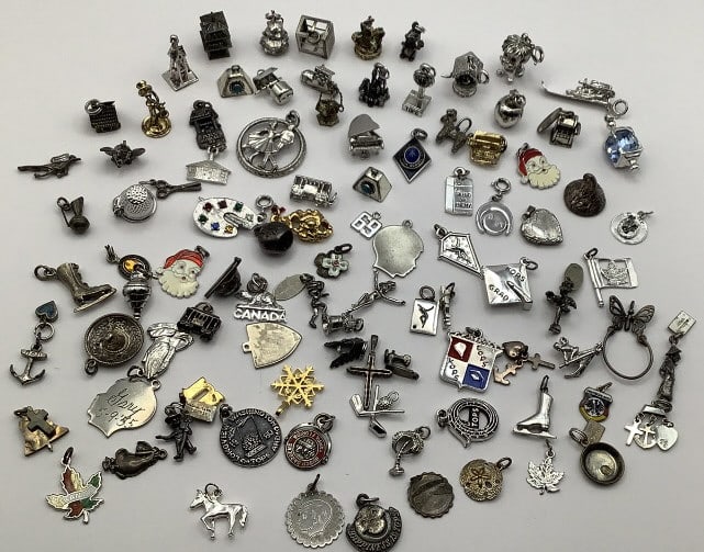 Mystery Lot Of Charms What Will You Find??? Some may be sterling. Not inspected. (1 of 8)