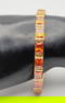 Sterling Silver Orange Stone Bracelet Bracelet Measures 7.5" Bracelet Weighs 25.6 Grams