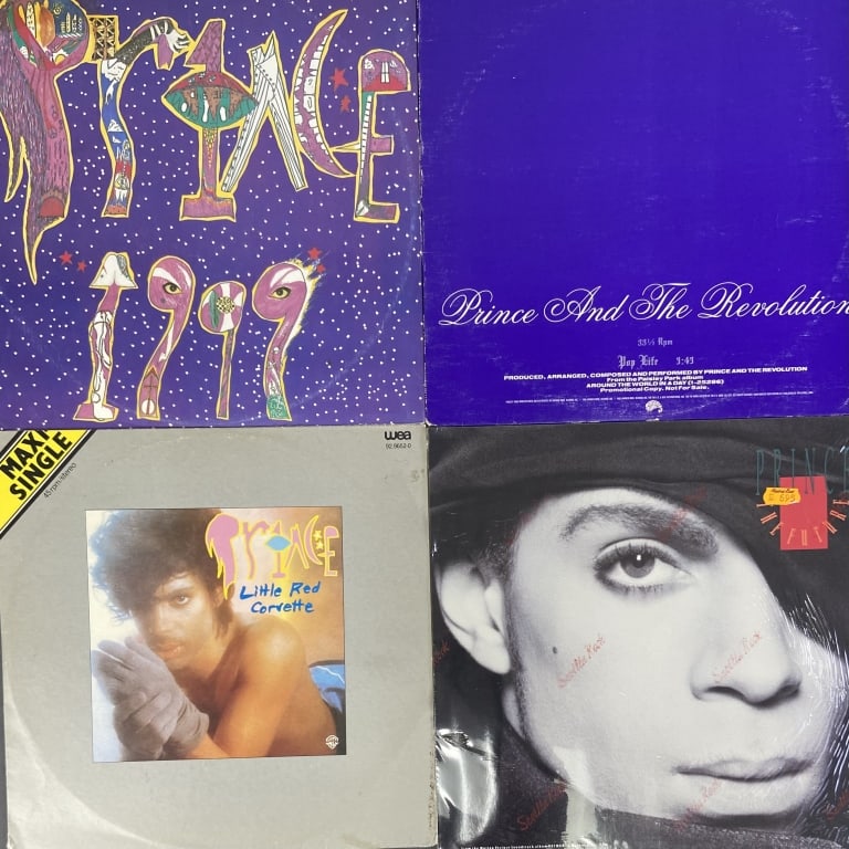 4 Prince 12 in. Singles 1999, The Future, Pop Life Little Red Corvette b/w International Lover,: Little Red Corvette b/w International Lover, Warner Brothers 92.9652-0, 1982.The Future b/w Electric Chair, Warner Brothers 7599-21570-0, 1989.Pop Life, Warner Brothers PRO-A-2331, 1985.1999 b/w Littl