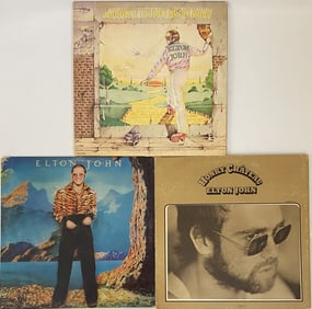 Vinyl Elton John LP Albums Set of Three Caribou MCA Records,