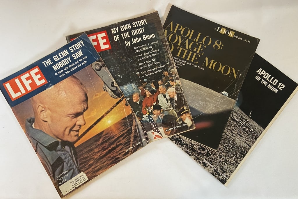 Vintage NASA Space Flight Magazines Life & Look Life magazines December 12, 1969, March 9 1962, and (1 of 10)
