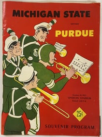 Michigan State VS Purdue Program 1957 Souvenir program for Michigan State vs Purdue game held in