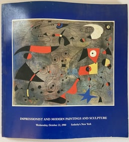 Vintage Sotheby's Catalogue 1980 Modern Art Impressionist and Modern Paintings and Sculpture catalog
