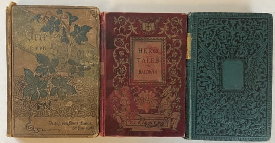 Three Antique Hardcover Books Victorian Binding The Mynn's Mystery by George Manville Fenn,