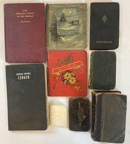 Vintage & Antique Miniature & Pocket Books Collection of nine miniature books, most are religious.