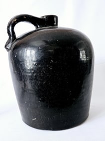 Antique Stoneware Glazed Beehive Jug #1 Jug measures 11" tall. Condition consistent with its age.