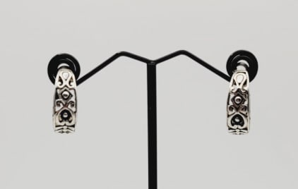 Sterling Silver Filigree Earrings Earrings Weigh 6.7 Grams
