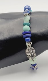 Sterling Silver Lapis Lazuli Turquoise Bracelet Bracelet Measures