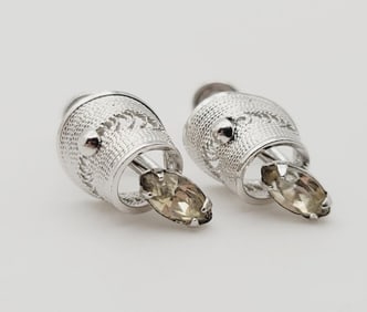 Esposito Sterling Silver Filigree Earrings Earrings Weigh 3.7 Grams