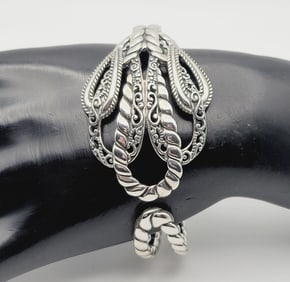 Carolyn Pollack Sterling Silver Filigree Bracelet Bracelet Measures 5"  Bracelet Weighs 39.1 Grams