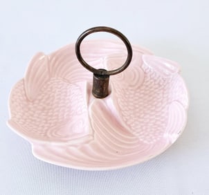 Mid-Century Bell of California Koi Fish Dish Pottery Good condition. No chips or cracks noted.