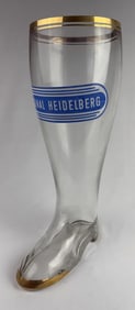 Original Heidelberg Glass Beer Boot No cracks. 13.25 inches tall. See photos for condition details.