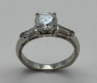 ADI 925 Sterling Cubic Zirconia Ring Size 8.5 Ring weighs 4.2 TGW