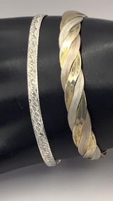 925 Sterling & Vermile & 925 Sterling Bracelets Bracelets 15.3 TGW Bracelets are 6.5 & 7".