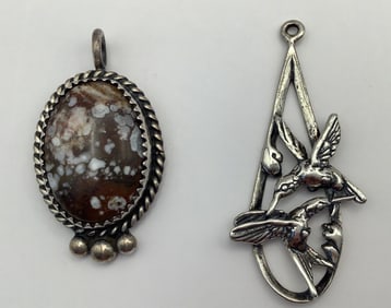 Sterling Kabana Hummingbird &  Wild Horse Pendant Pendants 9.6 TGW
