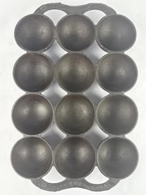 Vintage Cast Iron Gem Pan Unable to read branding. No rust.