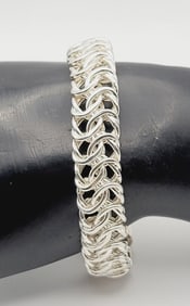 Sterling Silver Chain Bracelet Bracelet Measures 7.75"  Bracelet Weighs 26.4 Grams