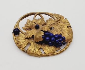 Vintage Brass Tone Grape Brooch Vintage Brass Tone Grape Brooch