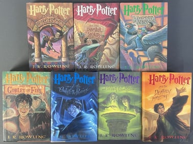 Harry Potter Books Complete Set of Seven Harry Potter Series by JK Rowling, illustrated by Mary