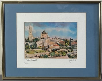 Jerusalem by Javi G Art Print Signed Art print of a silk painting called Jerusalem by Javi G, signed