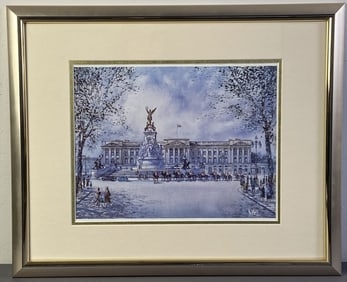 Buckingham Palace London Art Print H Moss Art print in mat and frame signed in print H Moss. Artwork