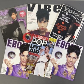 Prince Magazines Ebony, Rolling Stone, Vibe Six magazines, five featuring Prince, Classic Pop