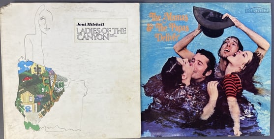 Joni Mitchell and Mamas & The Papas Vinyl LPs Ladies of the Canyon by Joni Mitchell, Reprise Records