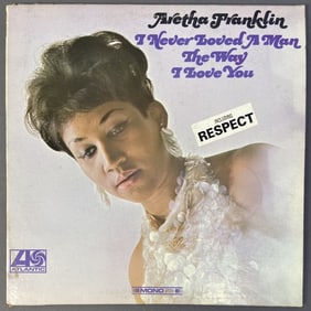 Aretha Franklin Vinyl LP Record Album I Never Loved a Man the Way I Love You, Atlantic Records,