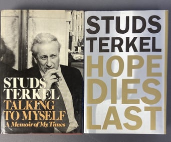 Studs Terkel Hardcover Books Set of Two Hope Dies Last, published by The New Press,