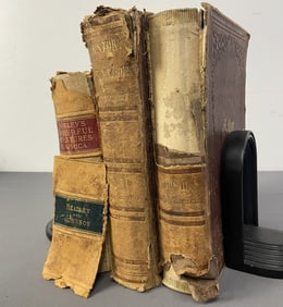 Antique Leather Bound History Books Set of 3 History of All Nations by SG Goodrich Volumes 1 and 2.