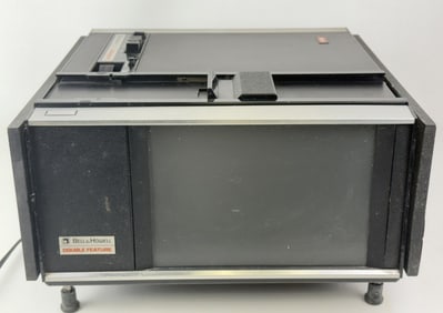 Bell & Howell Double Feature 8mm Projector Powers on otherwise untested. 15 x 15 x 7 inches.