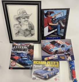 Richard Petty Memorabilia Lot Model Puzzle Game Includes items in photos. Model, pen and Puzzle