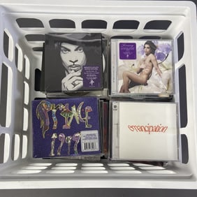 Lot of Prince CDs 1999, Lovesexy, Emancipation Crate full of compact discs by Prince. Includes at