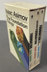 Isaac Asimov Foundation Box Set Box set of Isaac Asimov's Foundation, published by Avon 52241. Still