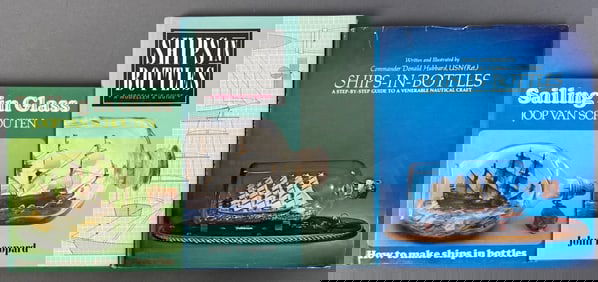 Ships in Bottles Books Set of Three Ships in Bottles by Commander Donald Hubbard, published by