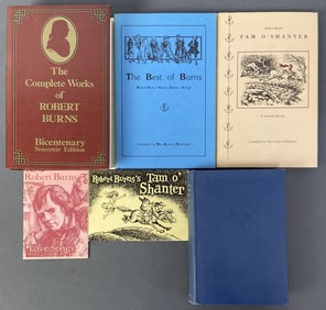 Robert Burns Book Lot of Six The Poetical Works of Robert Burns edited by J Logie Robertson, Oxford